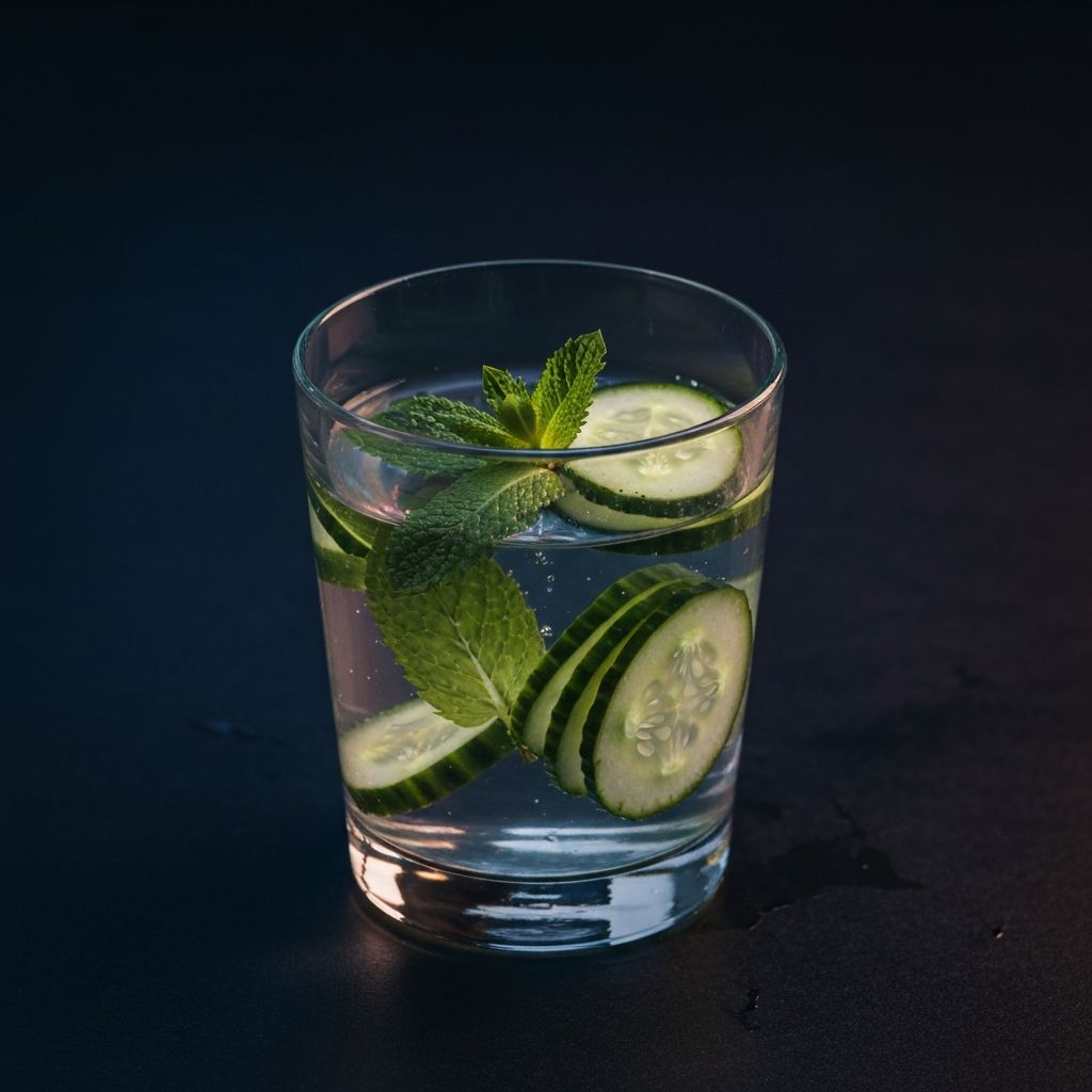 Kozarec vode z mentol listi