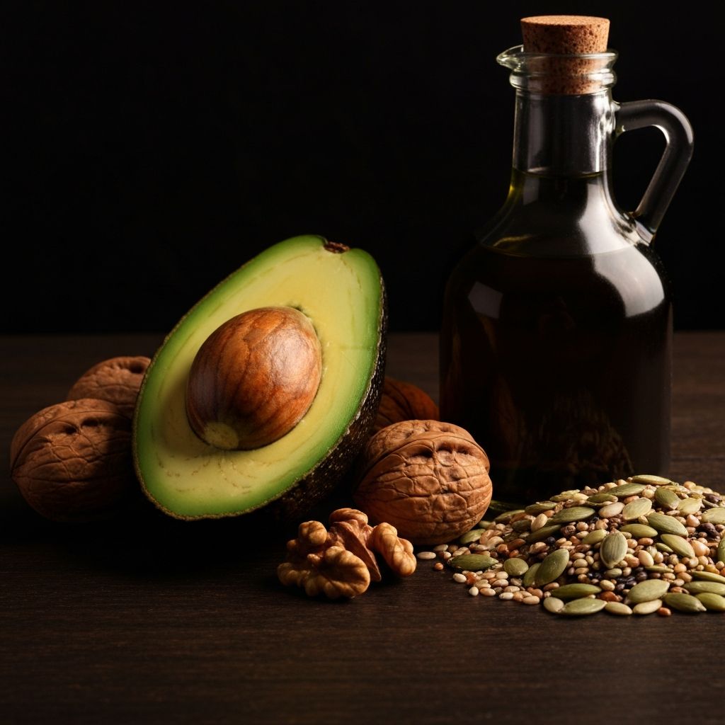 Avokado, orehi in olivno olje kot viri zdravih maščob